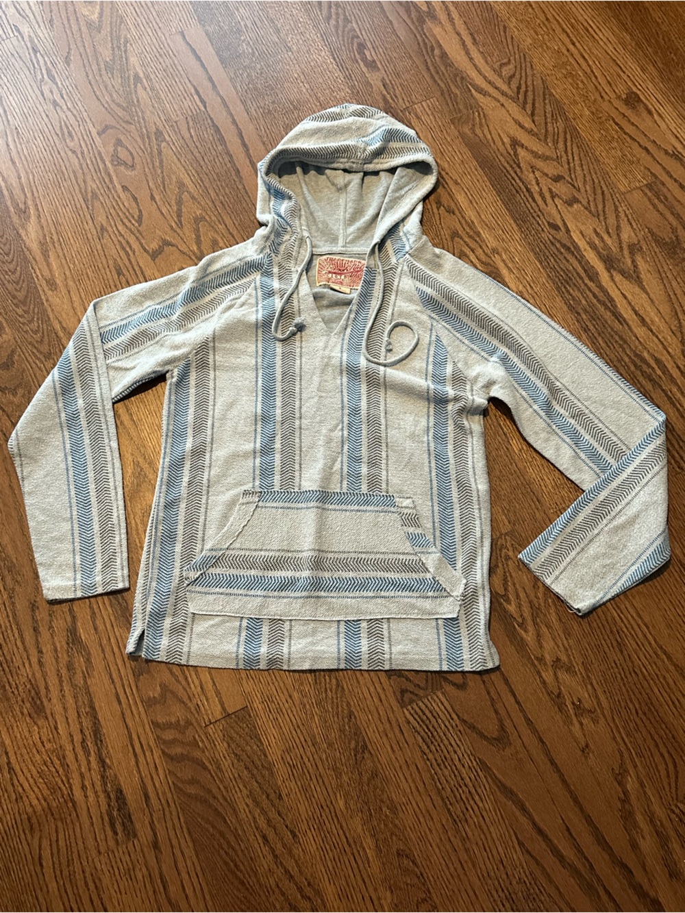 Brooklyn Cloth Men’s Small Lightweight Baja style hooded v-neck sweatshirt